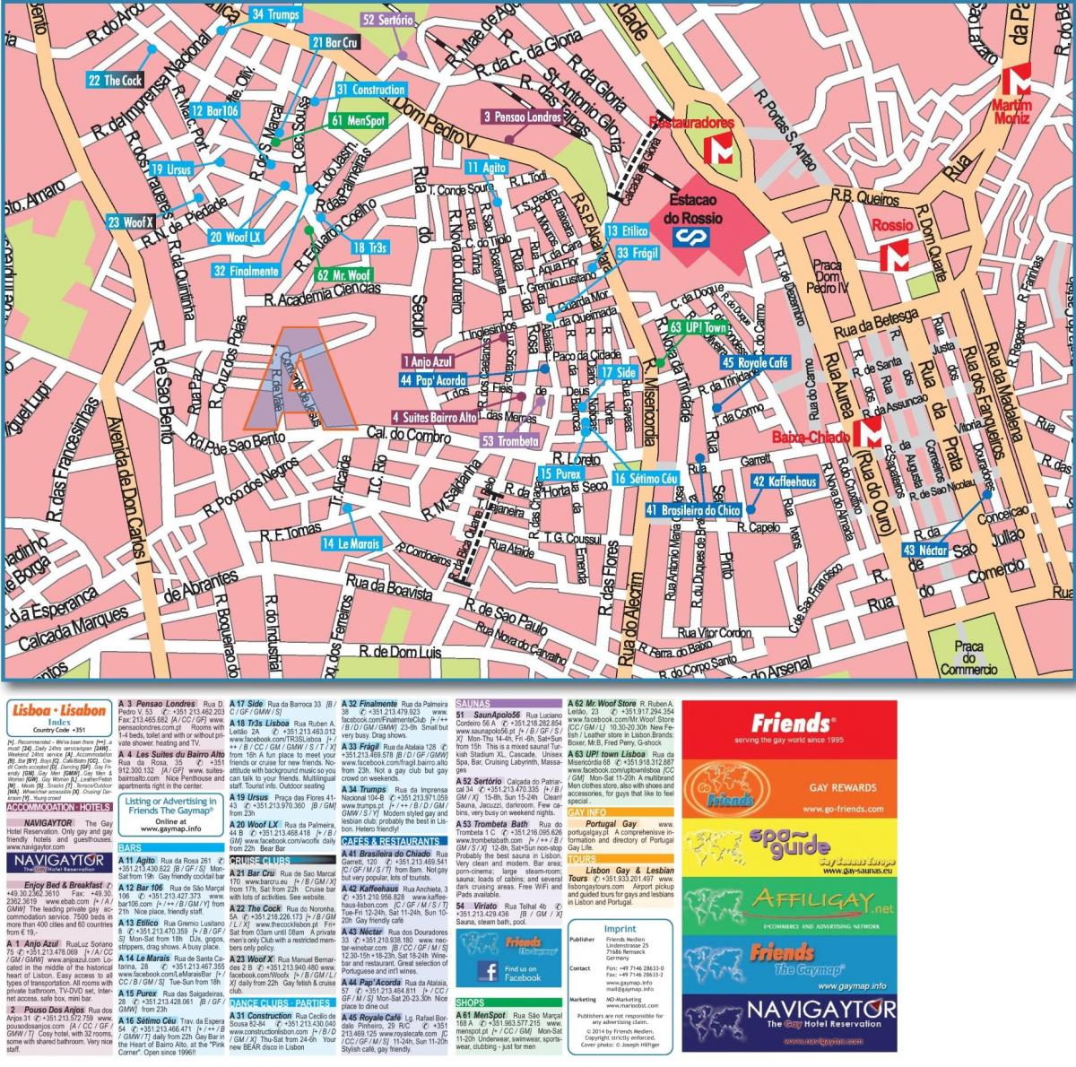 mapa gay mapie Lizbony