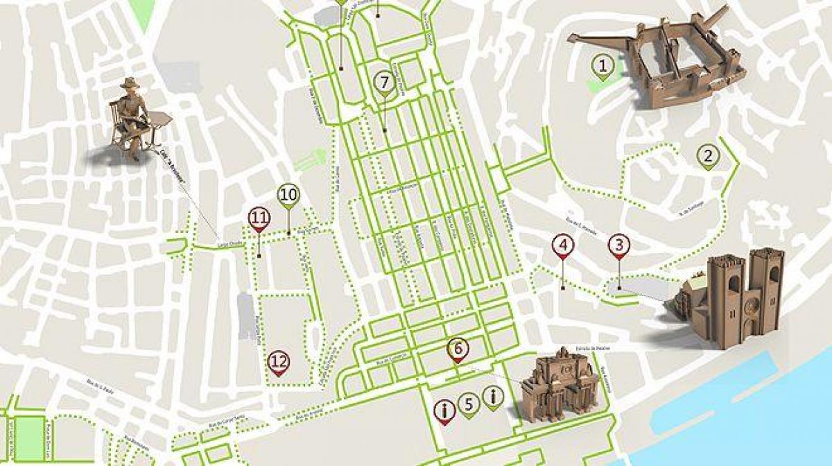 mapa Rossio w Lizbonie