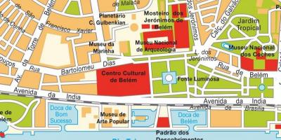 Mapa Belém W Lizbonie