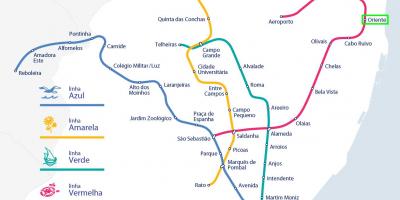 Lizbona dworzec Oriente mapie