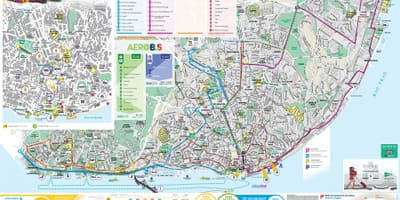 Żółty bus tour Lizbona mapa