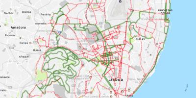 Mapa Lizbony na rowerze
