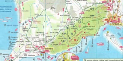 Mapa Lizbona wybrzeżu